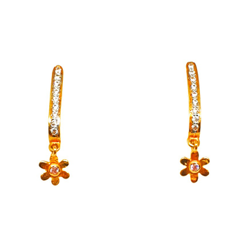 22K Gold Designer J Shaped Earrings MGA - BTG0261