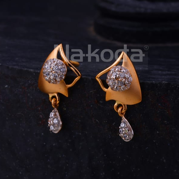 750 Rose Gold Ladies Designer Earrings RE307