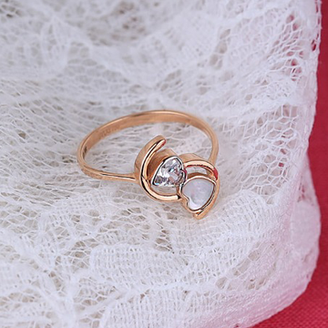 916 Gold Heart Cz ladies ring by 