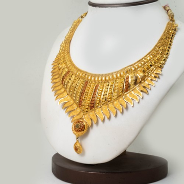 916 Gold Unique Design Necklace by 