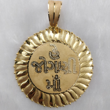 916 Gold Fancy Gent's Goddess Named Pendant
