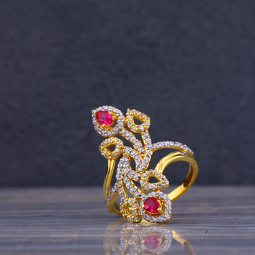 916 Gold Cz Long Ring LLR82
