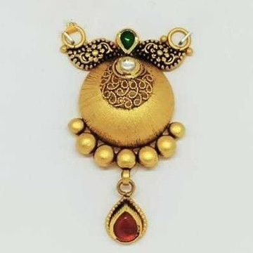 22 KT Gold Rajvadi Antique Pendant by 