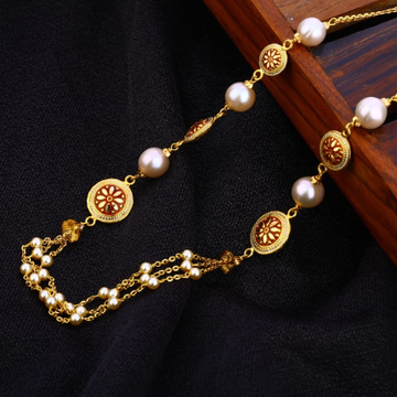 916 Gold Hallmark Ladies Delicate Moti Mala AC203