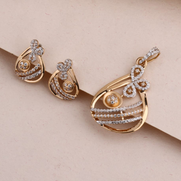 750 Rose Gold Ladies Earrings RPS183