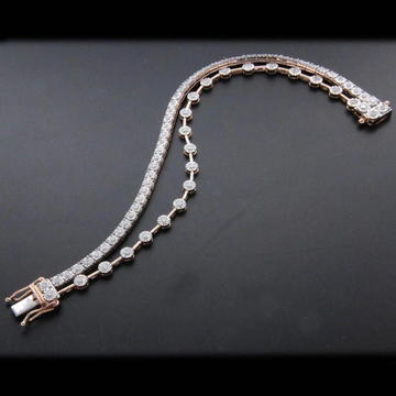 designer two line diamond bracelet by 