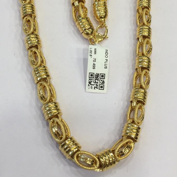 22KT Yellow Gold Aanvi Oval Shape Design Chain For...