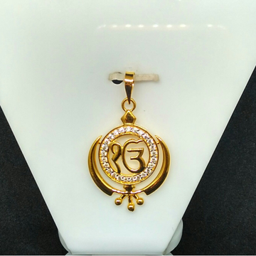 916 Gold CZ Pendant For Men by Shubh Gold