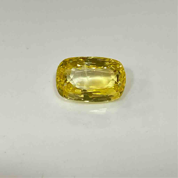 5.10ct cushion yellow yellow-sapphire-pukhraj by 