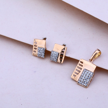750 Rose Gold Hallmark Fancy  Pendant Set RPS79