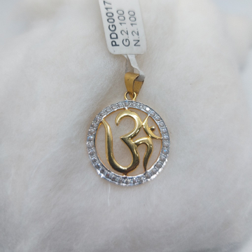 22 ct CZ Om pendant by Parshwa Jewellers
