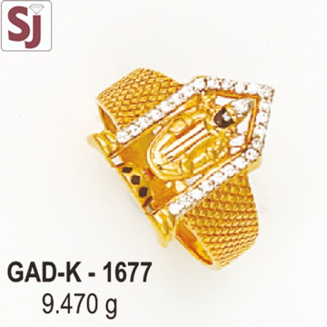 Ganpati Gents Ring Diamond GAD-K-1677