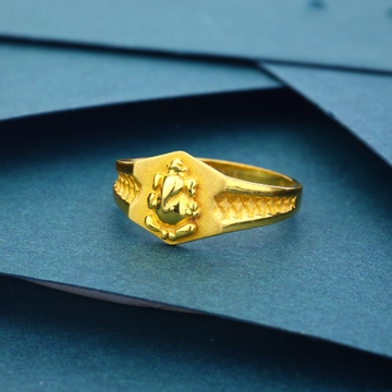 22K 916 Ganesh Design Plain Simple Gold Ring For M... by 