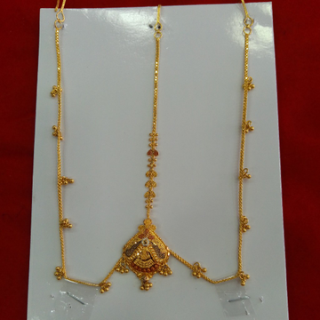 22k gold meenakari kalkati bandhi by 