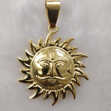 916 Gold Fancy Gent's Surya Pendant