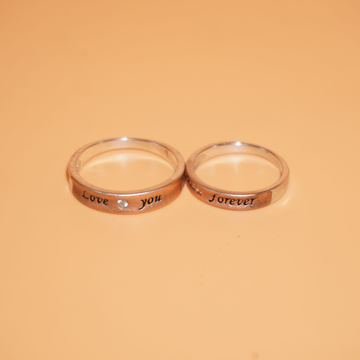 925 Silver Fancy Couple Ring