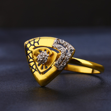 916 Gold  CZ Hallmark  Stylish  Women's  Ring LR40...