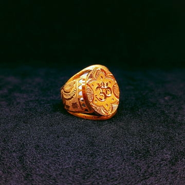 22k Gold Om Nakshi Design Ring by Ghunghru Jewellers
