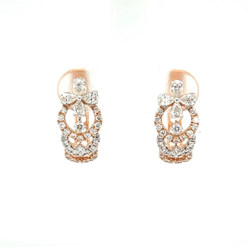 Royale Collection Diamond Bali Hoop Earring in 18k...