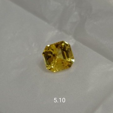5.10ct Square Yellow Sapphire-Pukhraj SG-Y02 by 