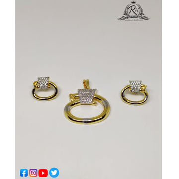 22 carat gold traditional ladies pendant set RH-PS...
