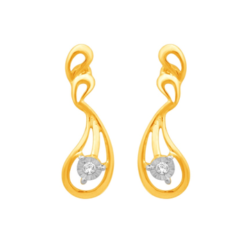 18k gold real diamond fancy earring mga - sdg0009