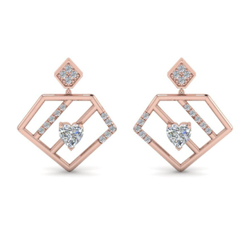 designer pentagon rose gold earring by 