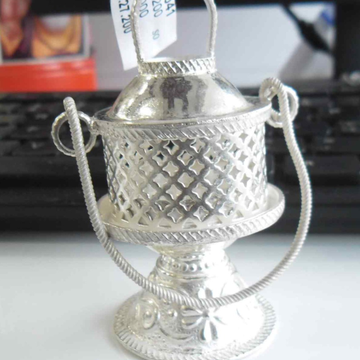 Silver Finish Designer  akhand  joyt  Diya For Poo... by 