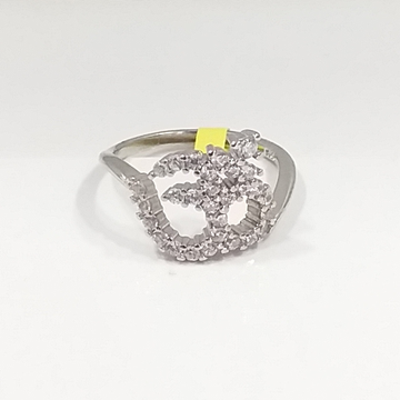 92.5 Silver Om Design Diamond Ring by 
