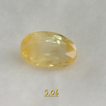 5.06ct Oval Shape Yellow Sapphire Stone (Pukhraj) by 