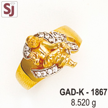 Sai Baba Gents Ring Diamond GAD-K-1867