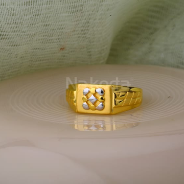 916 Gold Hallmark Mens Designer Plain Ring MPR170