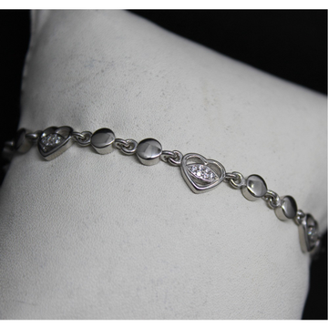 925 sterling silver heart shape kada bracelet for... by 