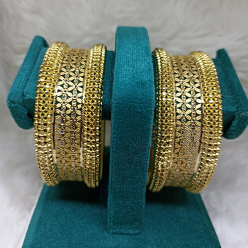 22K Gold Turkis Design Bangles by 