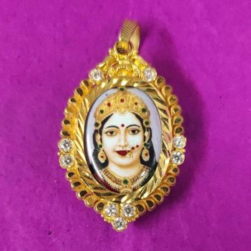 916 gold printed chehar ma pendant by Saurabh Aricutting