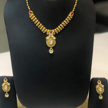 916 Gold Unique Design Necklace Set by 