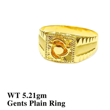 22k Gold Gents Plain Ring by 