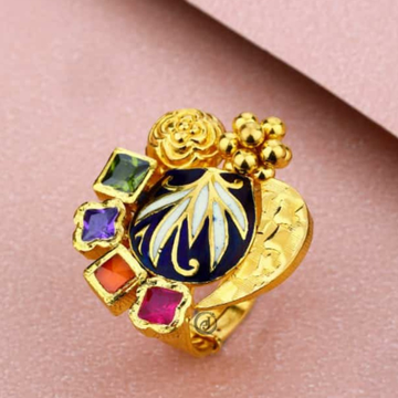 22KT Gold Delicate ring GJ-969 by Gharena Jewellers
