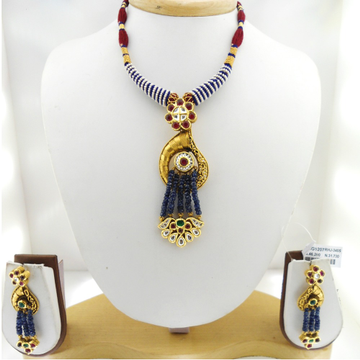 916 Gold Antique Bridal Necklace Set RHJ-3405