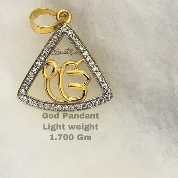 Triangle shape God Pandant by Shubh Gold