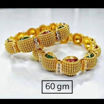 916 Gold Antiq Bangles Latest Designe by 