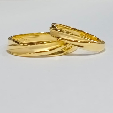 Gold contemporary couple ring by 