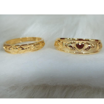 916 Gold Plain Casting Couple Band by 