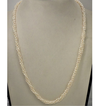 Freshwater white natural rice pearls 4 layers JPM0031