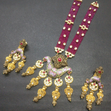 22k Gold Fancy Jadtar Necklace Set KG-N023 by Kundan