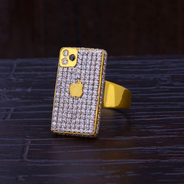 22Kt Gold Iphone Design Ring by R.B. Ornament