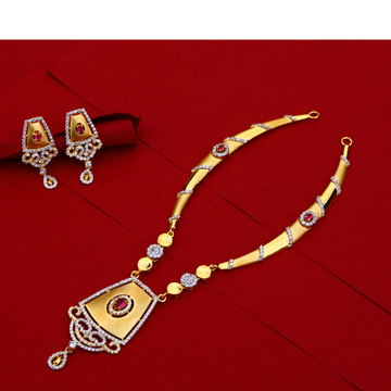 916 Gold Women's Gorgeous Hallmark Necklace Set LN...