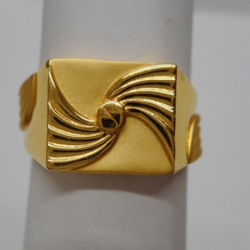 22 kt gold casting fancy gents ring by Aaj Gold Palace