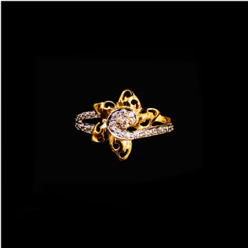 916 Gold CZ Diamond Ladies Ring by Prakash Jewellers