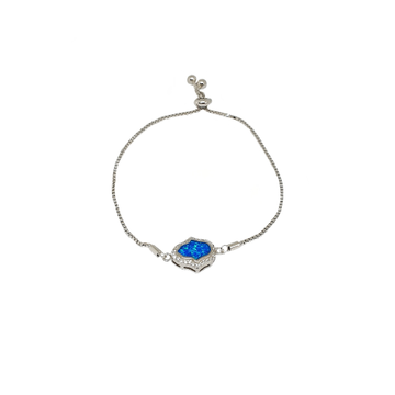 Blue MOP Diamond 925 Sterling Silver Bracelet MGA...